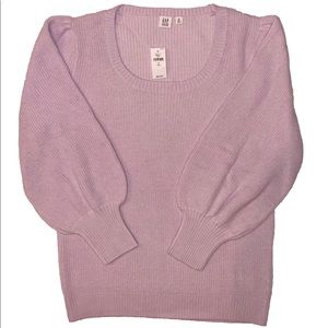 GAP Puff Sleeve Scoop Neck Sweater Size M Tall NWT